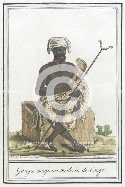 Costumes de Différents Pays, 'Ganga Magicien-Medecin de Congo', c1797. Creator: Jacques Grasset de Saint-Sauveur.
