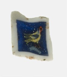 Fragment of an Inlaly Depicting a Bird, Egypt, Ptolemaic Period (305-30 BCE). Creator: Unknown.