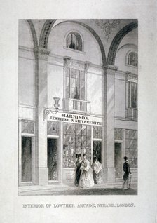 Lowther Arcade, Strand, Westminster, London, c1850. Artist: Anon