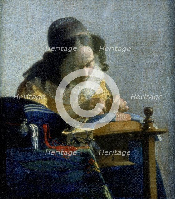 'The Lace Maker', c1664. Artist: Jan Vermeer