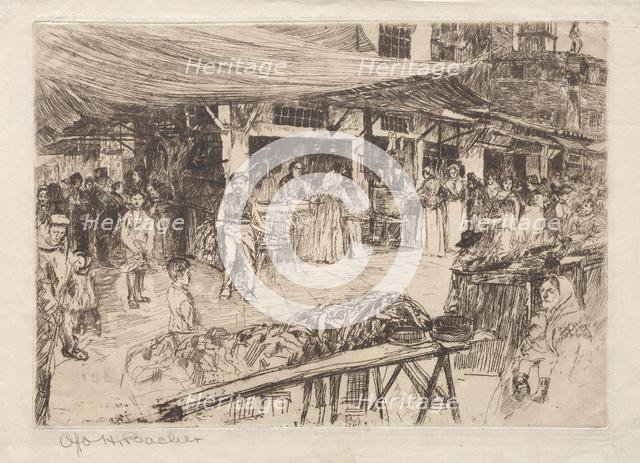 Old Market, Florence, 19th-20th century. Creator: Otto H. Bacher (American, 1856-1909).