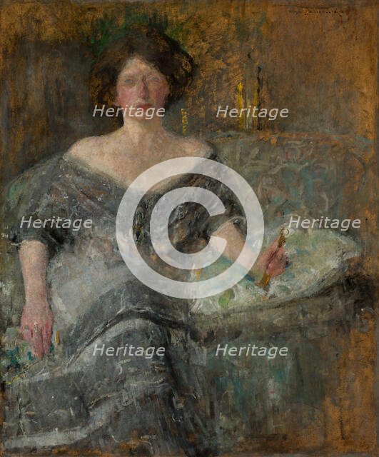 Portrait of Elza Krauze, 1912. Creator: Olga Boznanska.