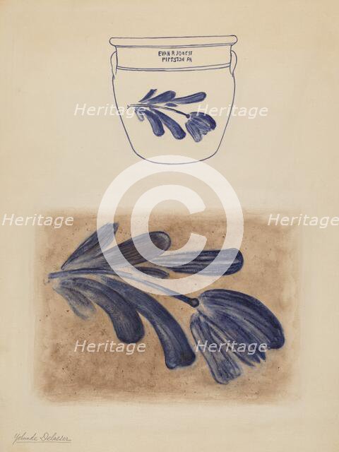 Crock, c. 1937. Creator: Yolande Delasser.