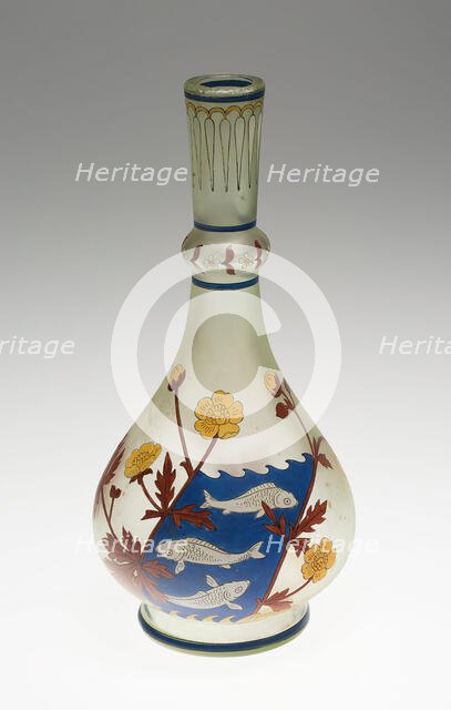 Vase, Silesia, c. 1899. Creators: Fritz Heckert Glass Refinery and Glassworks, Otto Thamm, Max Rede.