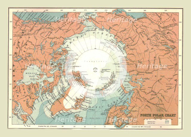 North Polar Chart, 1902.  Creator: Unknown.