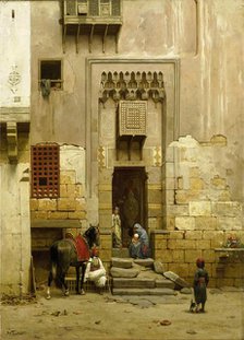 The Courtyard of a house in Cairo, 1868-1881. Creator: Willem de Famars Testas.