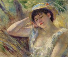Jeune fille endormie (La dormeuse), 1880. Creator: Renoir, Pierre Auguste (1841-1919).