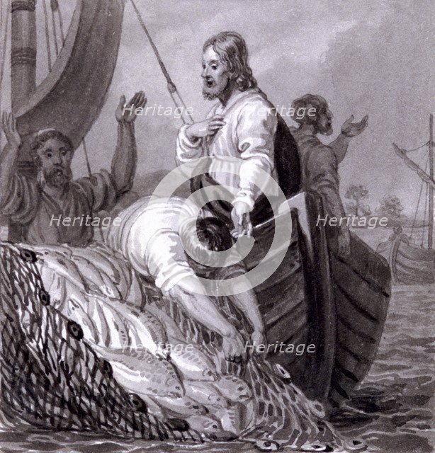'The Miraculous Draught of Fishes', c1810-c1844. Artist: Henry Corbould 