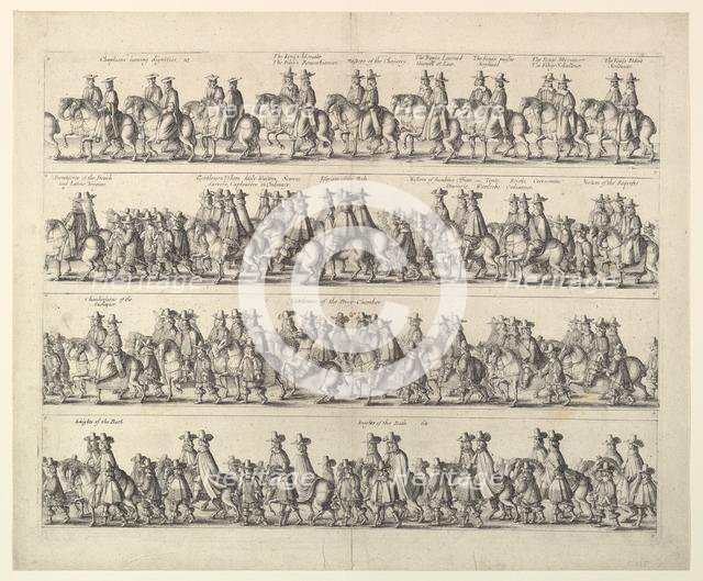 Coronation Procession of Charles II Through London, 1662. Creator: Wenceslaus Hollar.