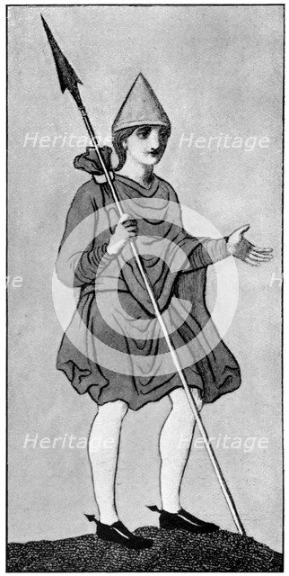 The Saxon mantle, showing method of fastening, (1910). Artist: Unknown