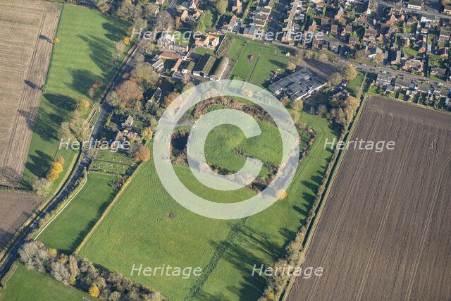 Hall Garths moated site, Hook, East Riding of Yorkshire, 2023. Creator: Robyn Andrews.