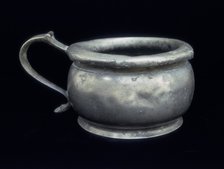 Pewter chamber pot, 18th century. Artist: Unknown