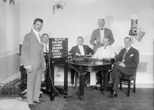 Bobroff Voting Machine - Being Considered For Use In House, Standing Right To Left: Reps..., 1917. Creator: Harris & Ewing.