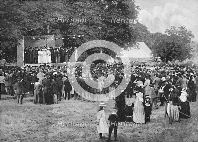 'Presentation of the Dunmow Flitch', c1896. Artist: W Stacey.