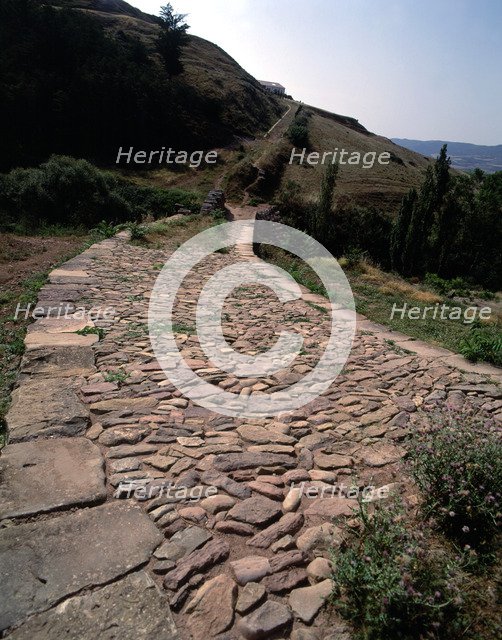 Remains of the Roman road used by the pilgrims at the exit of the village.