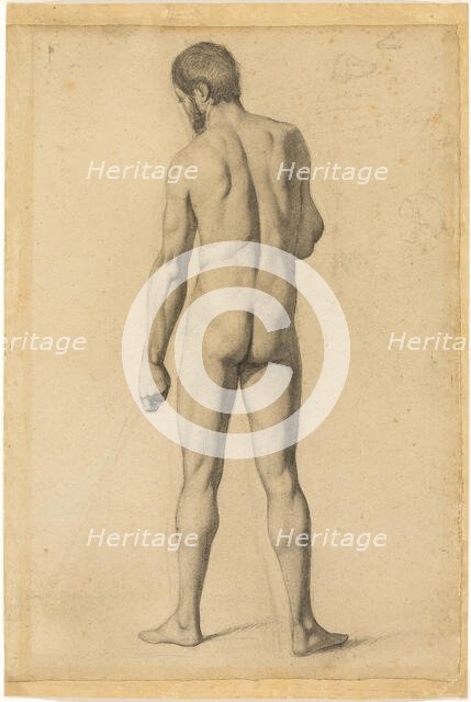 Academic Nude, Seen from the Back, 1862. Creator: Paul Cezanne.