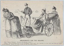 Amusements for the Sea-side (verso) (Punch, or the London Char..., 1873. Creator: Unknown.