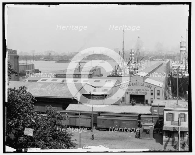 Holland-America Line piers, Hoboken, N.J., c1905. Creator: Unknown.