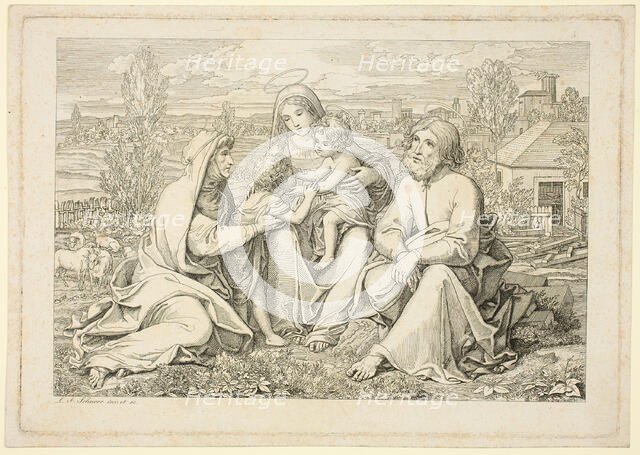 The Holy Family, n.d. Creator: Ludwig Ferdinand Schnorr von Carolsfeld.