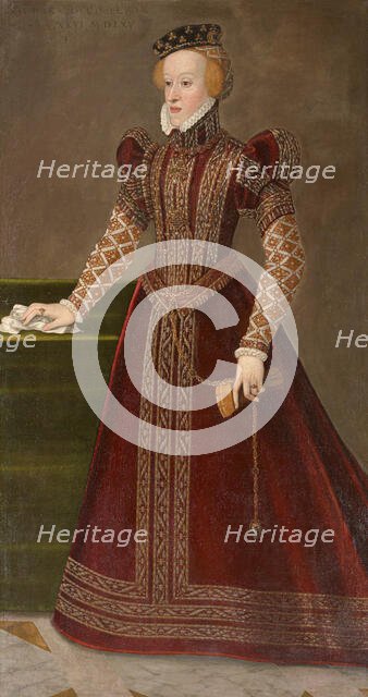 Portrait of Archduchess Barbara of Austria, Duchess of Ferrara (1539-1572), 1565. Creator: Terzio (Terzi); Francesco (c. 1523-1591).