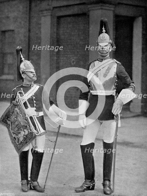 A trooper and trumpeter of the Royal Horse Guards, 1896.Artist: Gregory & Co