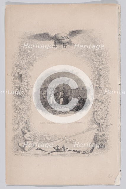 The Gauls and the Francs, from The Songs of Béranger, 1829. Creators: Melchior Péronard, Jean-Mathias Fontaine, Auguste Raffet.