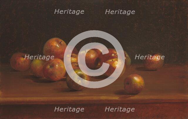 Still Life with Apples, 1886. Creator: Charles Ethan Porter.