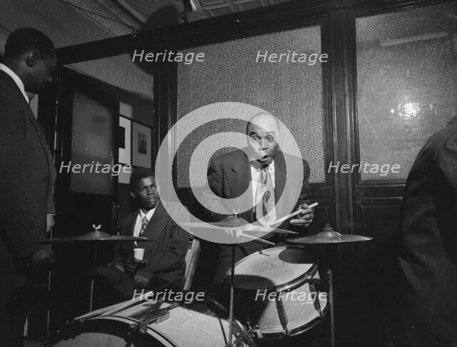 Portrait of Freddie Moore and Joe Thomas...Gottlieb's office party, Jamaica, Queens, N.Y., ca.1948. Creator: William Paul Gottlieb.