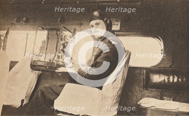 Operating a Portable Wireless Outstation, 1940. Artist: Unknown