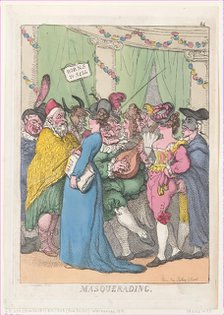 Masquerading, [August 30, 1811], reprinted., [August 30, 1811], reprinted. Creator: Thomas Rowlandson.