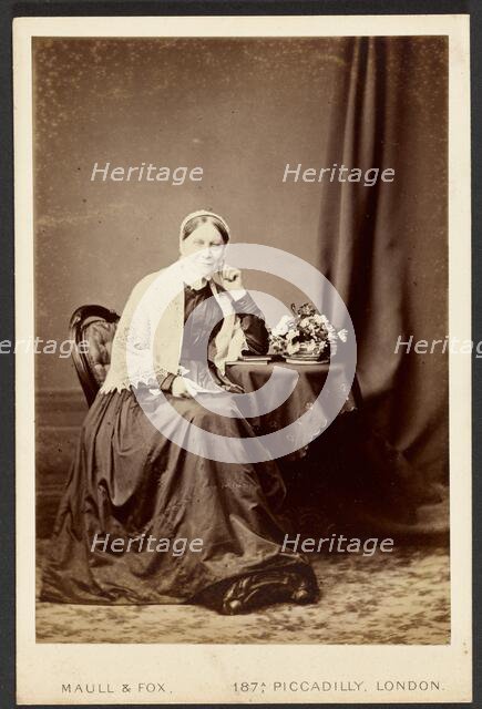 Portrait of seated woman, about 1879-1885. Creator: Maull & Fox.