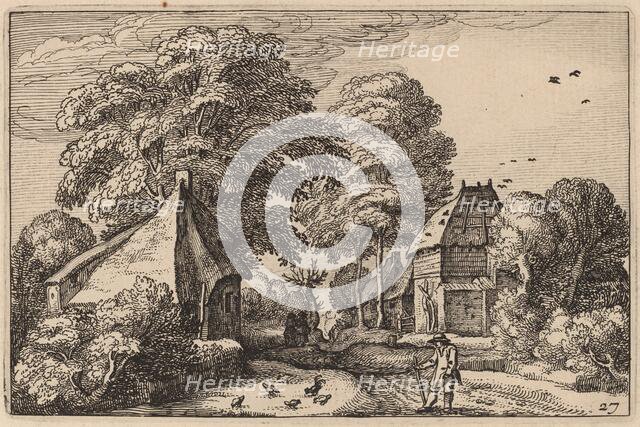 Road with Barn and Cottages, published 1612. Creator: Claes Jansz Visscher.