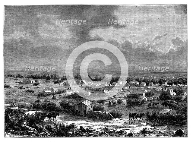 'Berkly or Klipdrift, a town in Griqualand West', South Africa, c1890. Artist: Unknown