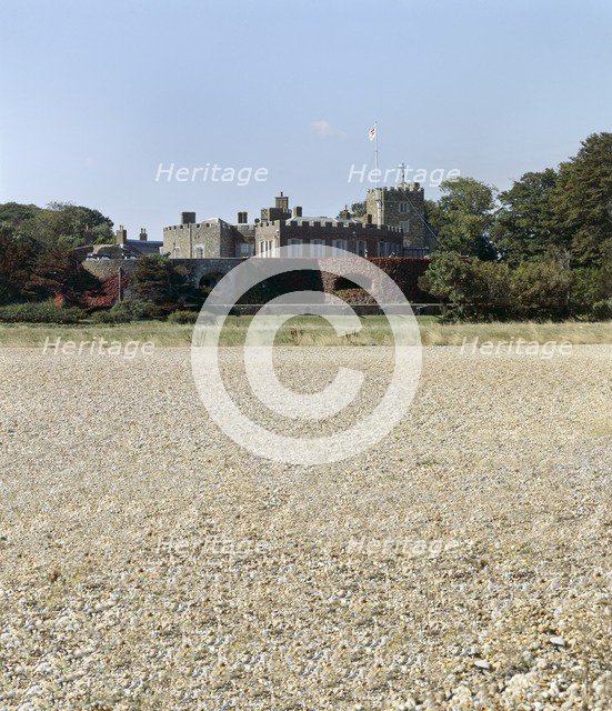 Walmer Castle from the beach, Kent, c2000-c2017. Artist: Unknown.