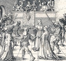 'Dance by Torchlight, Augsburg', 1516 (1906). Artist: Albrecht Durer.