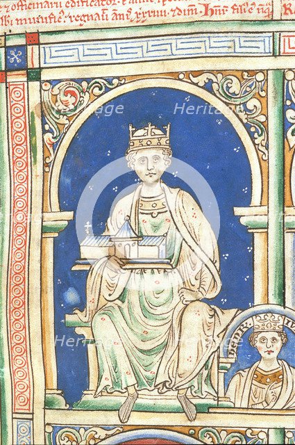 Henry II of England (From the Historia Anglorum, Chronica majora). Artist: Paris, Matthew (c. 1200-1259)