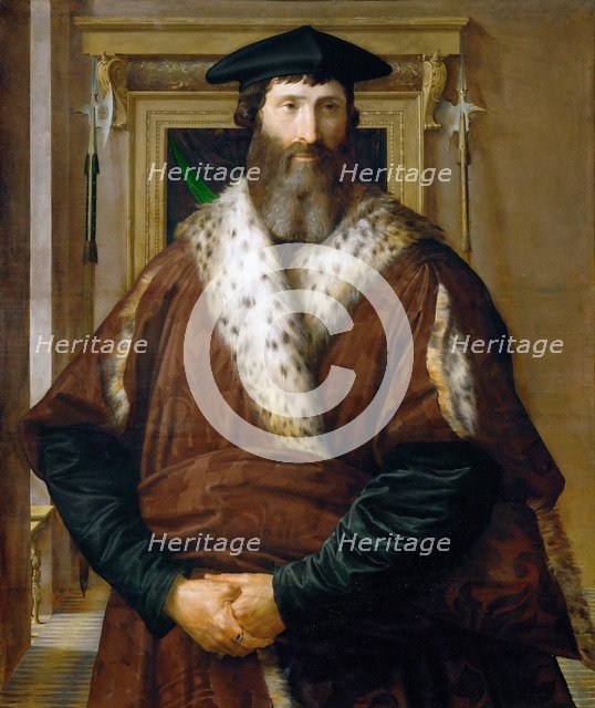 Portrait of a Man (Malatesta Baglione), c.1535. Artist: Parmigianino (1503-1540)