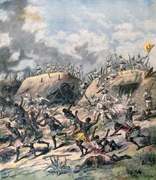The French attack on Kana, Dahomey, Africa, 1892. Artist: Henri Meyer