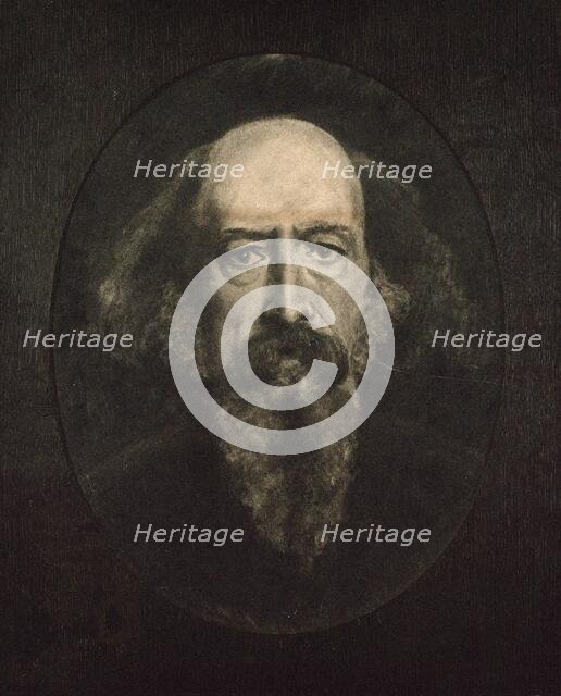 Portrait of Alfred, Lord Tennyson (1809-1892). Creator: Millais, John Everett (1829-1896).