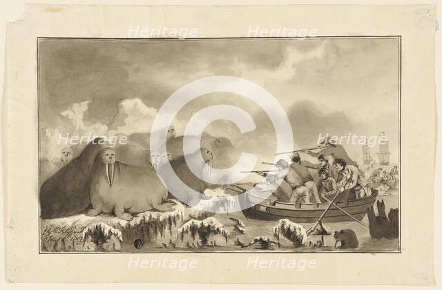 Walrus Hunt, 1801. Creator: Elizabeth Fitzgerald.