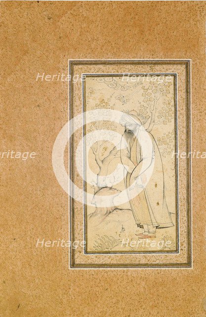 A Standing Dervish. Artist: Muhammad Muhsin (active Mid of 17th cen.)