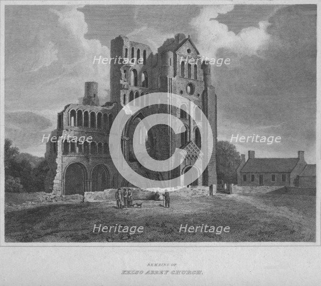 'Remains of Kelso Abbey Church', 1814. Artist: John Greig.
