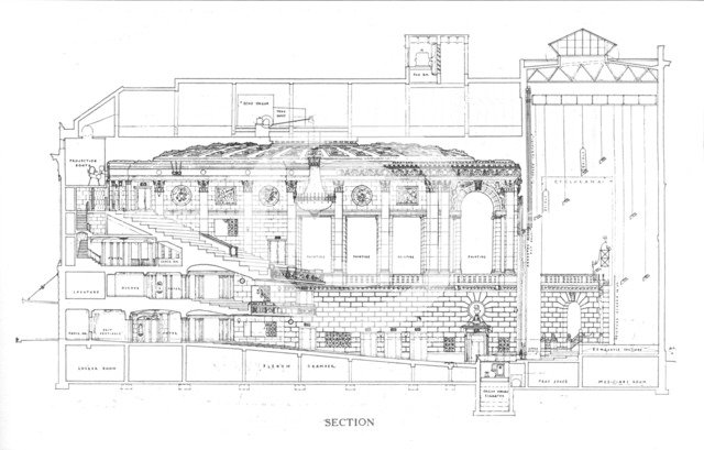 Section, the Eastman Theatre, Rochester, New York, 1925. Artist: Unknown.