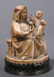 Virgin and Child with an Apple and a Rose, German, ca. 1350-75. Creator: Unknown.