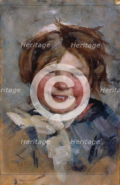 Laughing Girl, 1883. Creator: Maria Wiik.