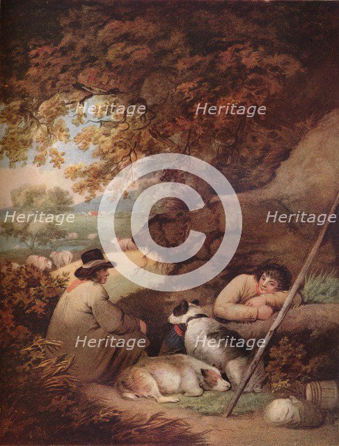 Shepherds Reposing, c18th century, (1919). Artist: George Morland