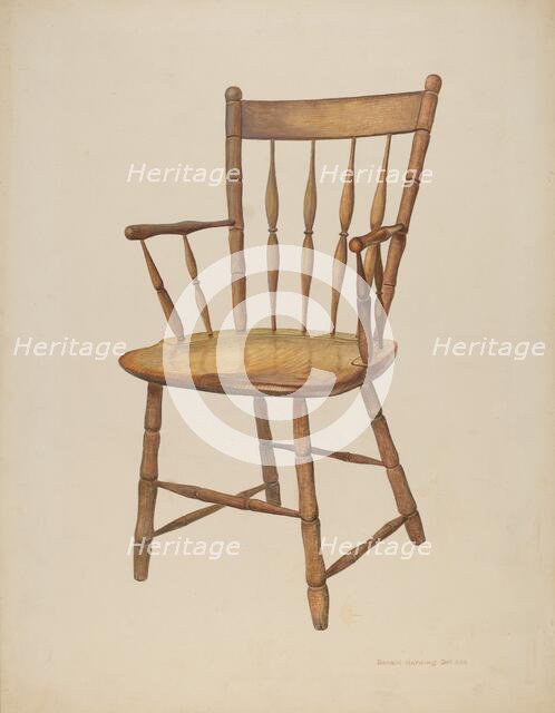 Windsor Armchair, c. 1940. Creator: Donald Harding.