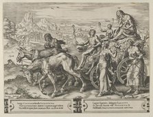 The Triumph of Want, from The Cycle of the Vicissitudes of Human Affairs, plate 6, 1564. Creator: Cornelis Cort.