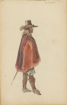Man in seventeenth century clothing, c. 1846-c. 1882. Creator: Cornelis Springer.
