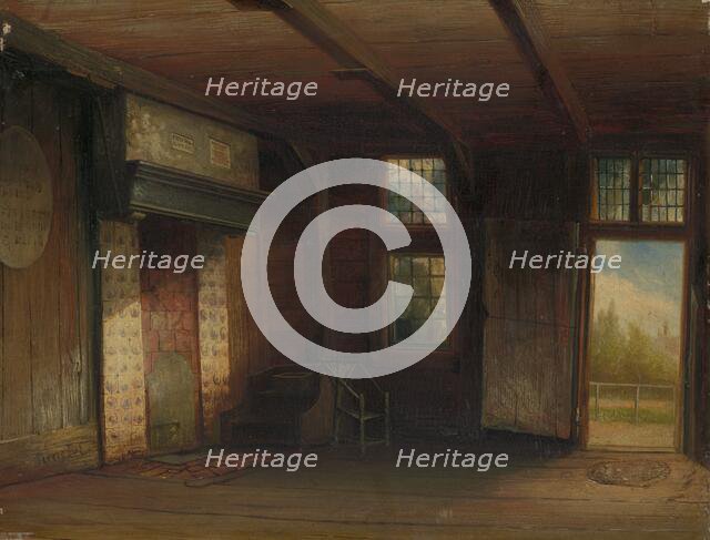 Interior of the Tsar Peter House in Zaandam, 1851.  Creator: Pierre Henri Tetar Van Elven.